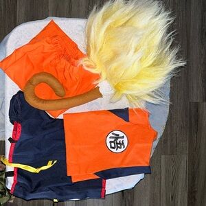 Goku Halloween costume + Blonde Wig